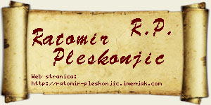 Ratomir Pleskonjić vizit kartica